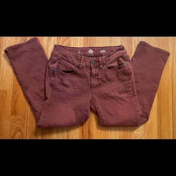 Maroon Capri jean leggings  - Picture 3 of 5